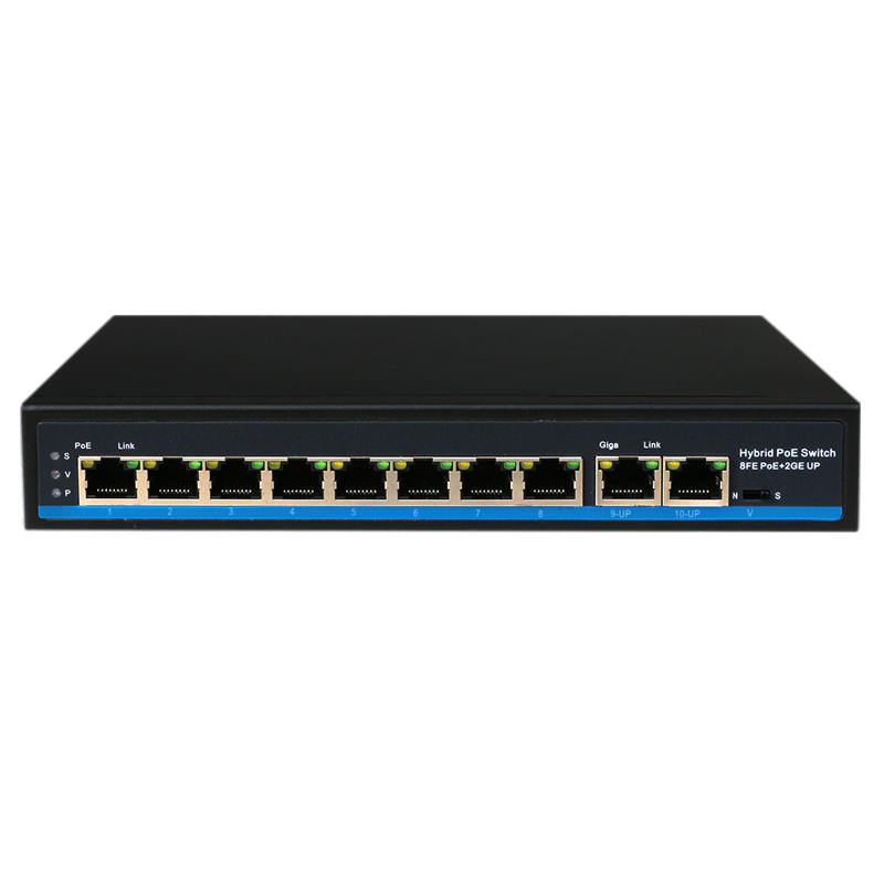 8 Port 10/100Mbps POE Network Switch With 2GE Uplink (POE0820BNH-2 ...